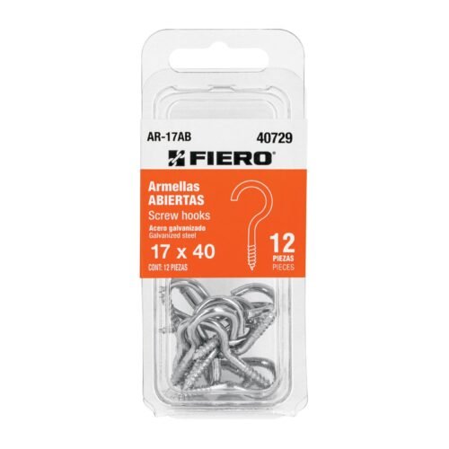 AR-17AB.jpg Blíster con 12 armellas abiertas de 17 x 40, FIERO