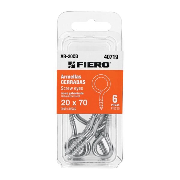 AR-20CB.jpg Blíster con 6 armellas cerradas de 20 x 70, FIERO