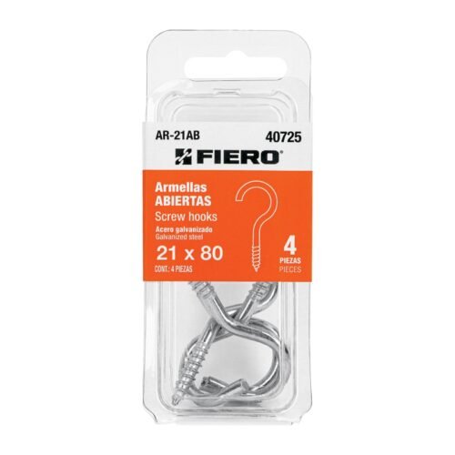 AR-21AB.jpg Blíster con 4 armellas abiertas de 21 x 80, FIERO