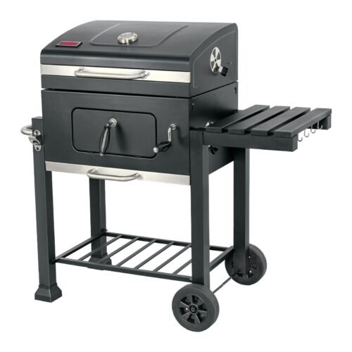ASCA-24.jpg Asador de carbón de 24' con tapa, negro, FIERO