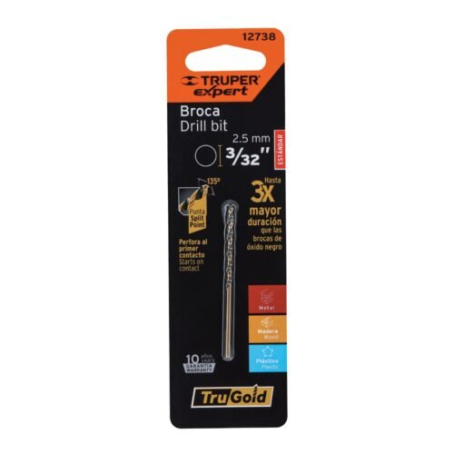 BAV-3-32-B.jpg Broca HSS 3/32' Trugold para metal en blíster, EXPERT