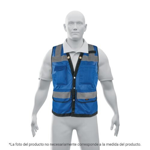 CHS-800A-XL.jpg Chaleco seguridad reforzado azul con bolsas, EG, EXPERT