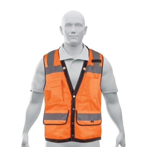 CHS-800N-M.jpg Chaleco seguridad reforzado naranja con bolsas, M, EXPERT