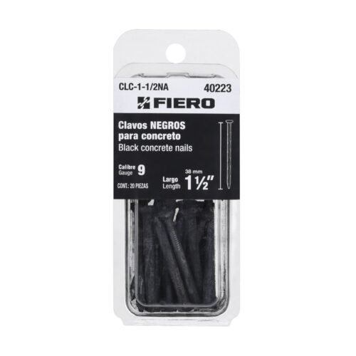 CLC-1-1-2NA.jpg Blíster con 20 clavos negros para concreto 1-1/2', FIERO
