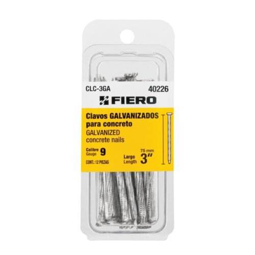 CLC-3GA.jpg Blíster con 12 clavos galvanizados para concreto 3', FIERO