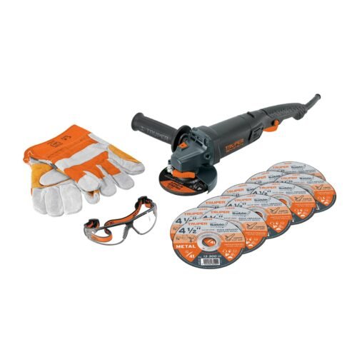 COMBOE-4590N.jpg Combo esmeriladora 4-1/2',950W, discos, lentes y guantes,IND