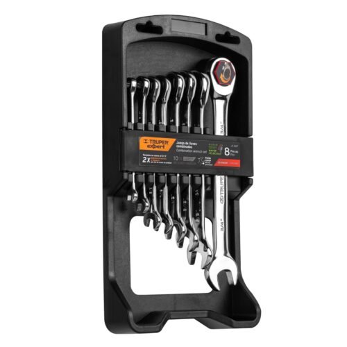 JC-8XP.jpg Juego de 8 llaves combinadas std pulidas con matraca, EXPERT