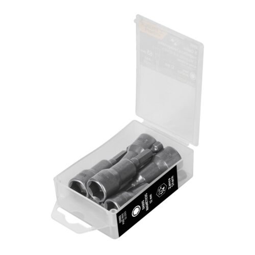 PUDE-9012.jpg Estuche con 5 dados magnéticos de 12 mm largo 2-1/2', EXPERT