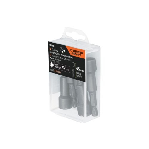 PUDE-9027.jpg Estuche con 5 dados magnéticos de 3/8' largo 2-1/2', EXPERT