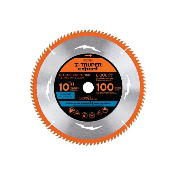 ST-10100AX.jpg Disco sierra 10' p/aluminio, 100 dientes centro 5/8', EXPERT