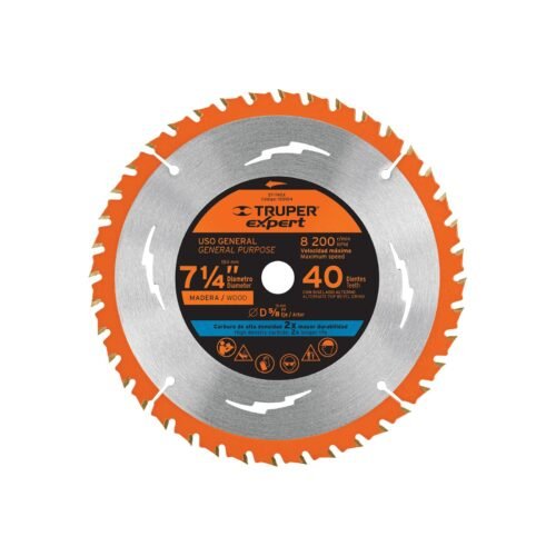 ST-740X.jpg Disco sierra 7-1/4' p/madera, 40 dientes centro 5/8', EXPERT