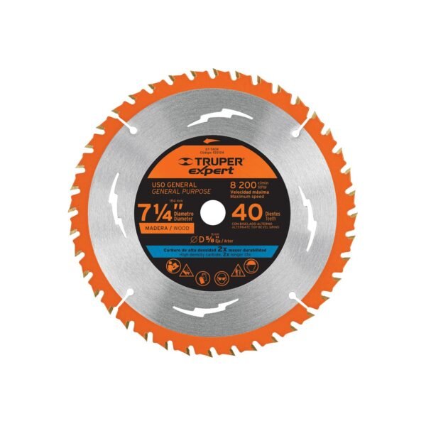 ST-740X.jpg Disco sierra 7-1/4' p/madera, 40 dientes centro 5/8', EXPERT
