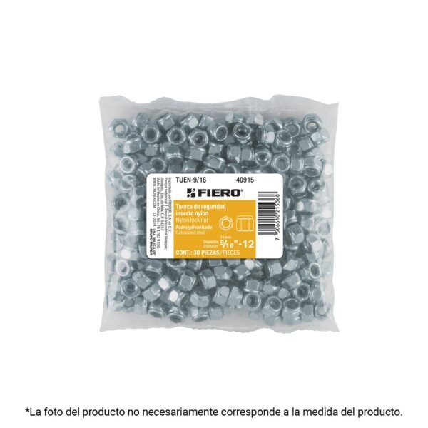 TUEN-7-8.jpg Bolsa con 10 tuercas de seguridad, 7/8' , FIERO